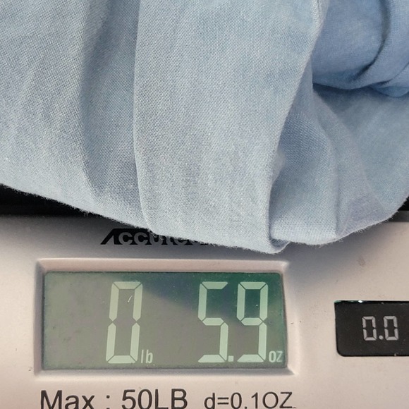 Girls Blue Short Sleeve Smocked Babydoll Top Sz XL 16 - Picture 5 of 5